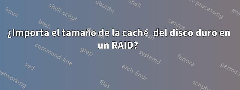 ¿Importa el tamaño de la caché del disco duro en un RAID? 