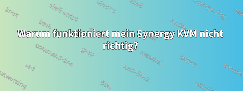 Warum funktioniert mein Synergy KVM nicht richtig?