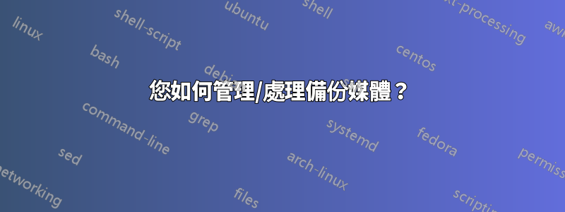 您如何管理/處理備份媒體？