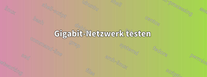 Gigabit-Netzwerk testen