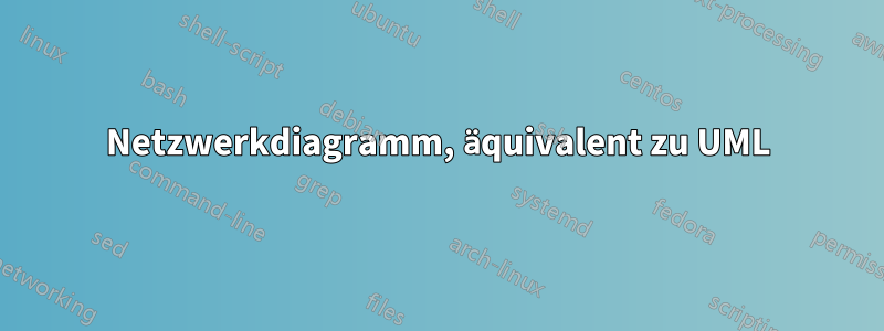 Netzwerkdiagramm, äquivalent zu UML