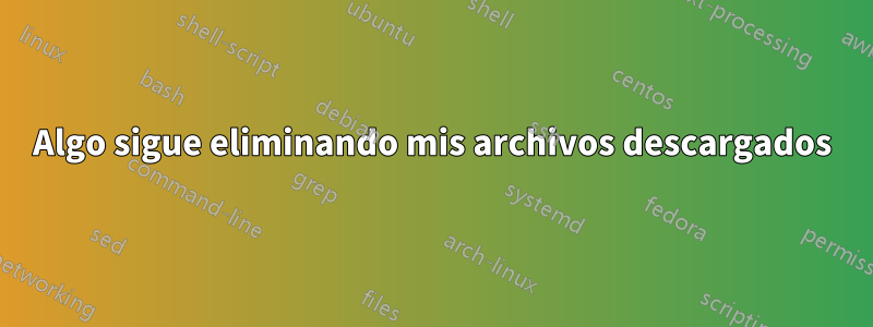 Algo sigue eliminando mis archivos descargados