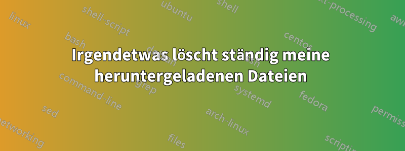 Irgendetwas löscht ständig meine heruntergeladenen Dateien