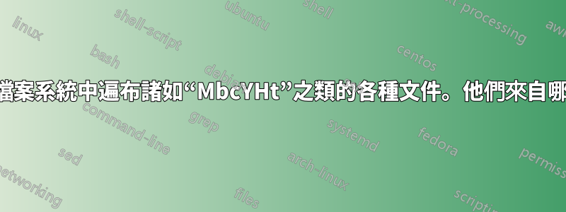 我的檔案系統中遍布諸如“MbcYHt”之類的各種文件。他們來自哪裡？