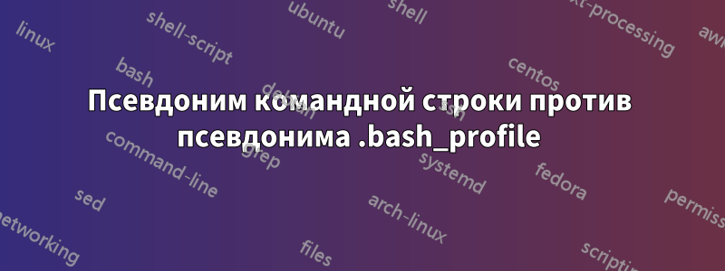 Псевдоним командной строки против псевдонима .bash_profile