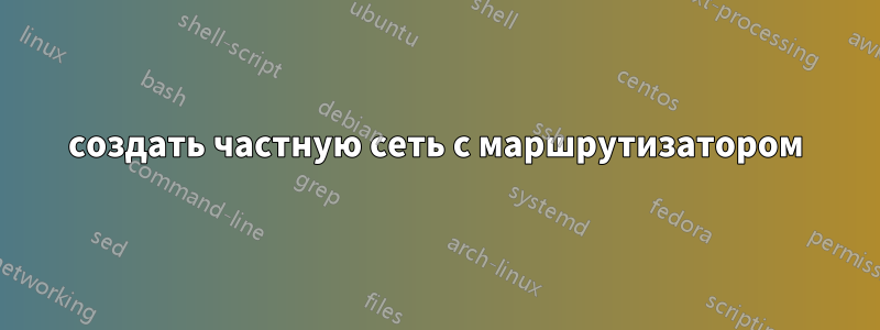 создать частную сеть с маршрутизатором