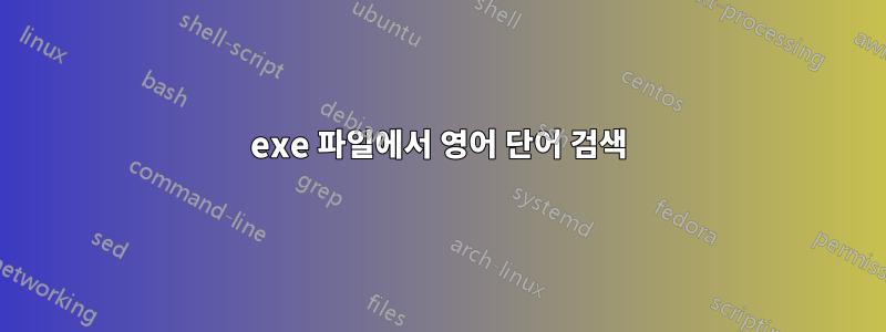 exe 파일에서 영어 단어 검색