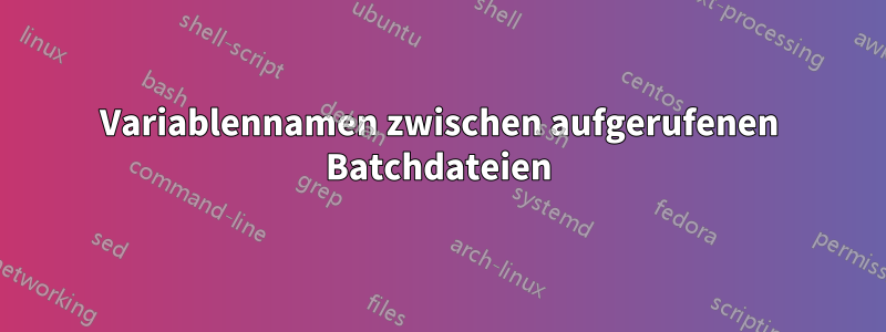 Variablennamen zwischen aufgerufenen Batchdateien