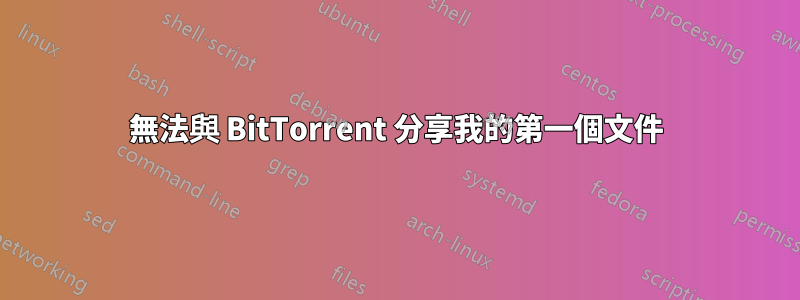 無法與 BitTorrent 分享我的第一個文件