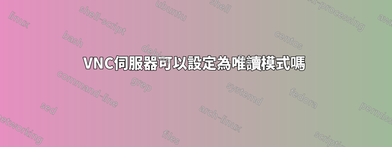 VNC伺服器可以設定為唯讀模式嗎