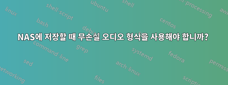 NAS에 저장할 때 무손실 오디오 형식을 사용해야 합니까?