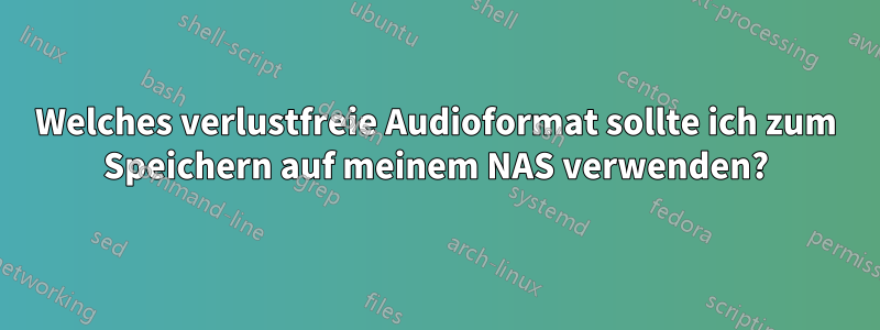 Welches verlustfreie Audioformat sollte ich zum Speichern auf meinem NAS verwenden?