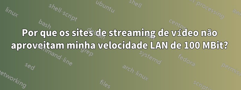 Por que os sites de streaming de vídeo não aproveitam minha velocidade LAN de 100 MBit?