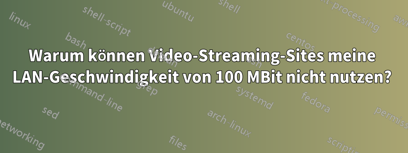 Warum können Video-Streaming-Sites meine LAN-Geschwindigkeit von 100 MBit nicht nutzen?