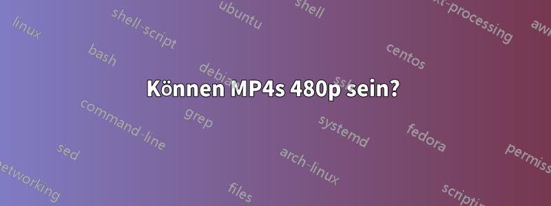 Können MP4s 480p sein?