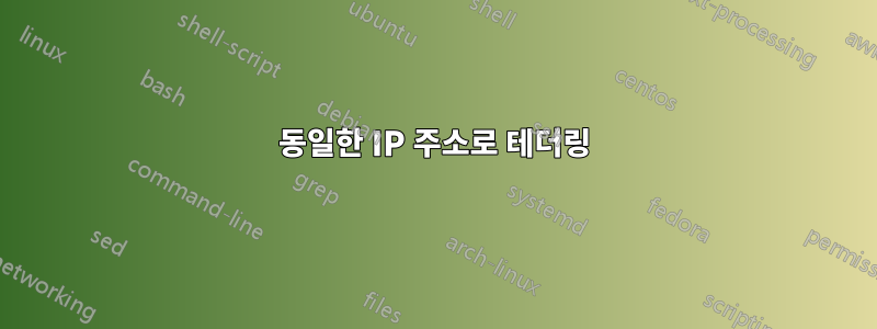 동일한 IP 주소로 테더링