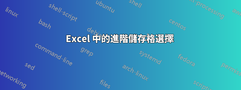 Excel 中的進階儲存格選擇