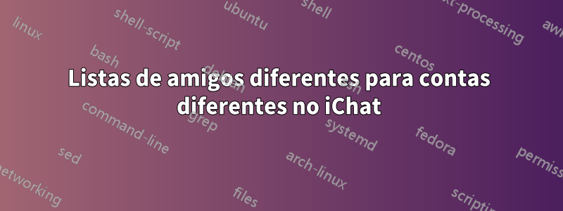 Listas de amigos diferentes para contas diferentes no iChat