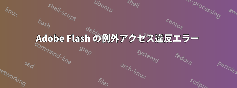 Adobe Flash の例外アクセス違反エラー