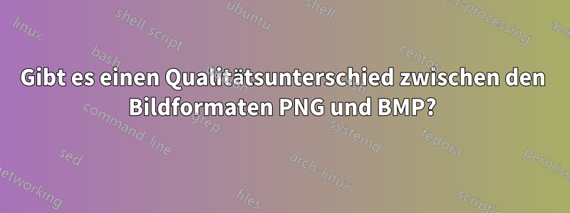 Gibt es einen Qualitätsunterschied zwischen den Bildformaten PNG und BMP?