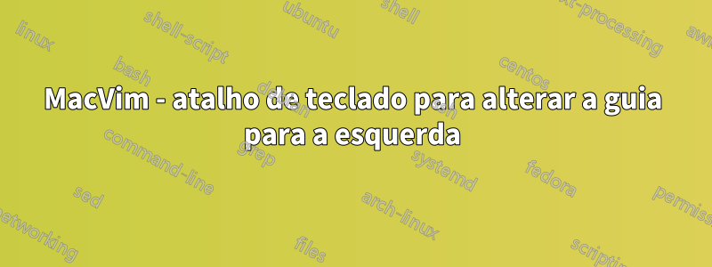 MacVim - atalho de teclado para alterar a guia para a esquerda