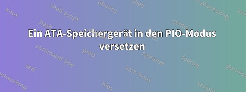 Ein ATA-Speichergerät in den PIO-Modus versetzen