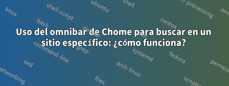 Uso del omnibar de Chome para buscar en un sitio específico: ¿cómo funciona?