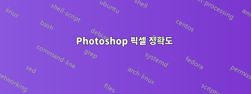 Photoshop 픽셀 정확도