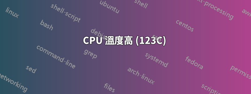 CPU 溫度高 (123C)