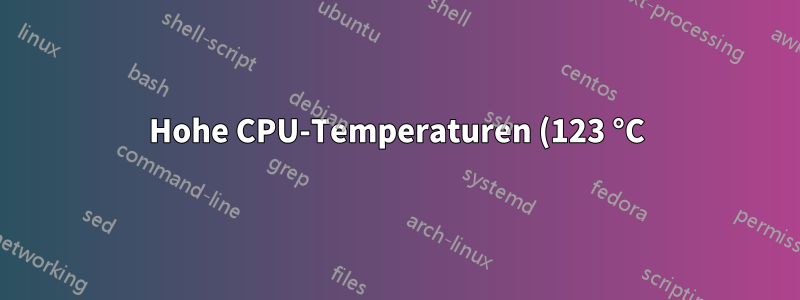 Hohe CPU-Temperaturen (123 °C)