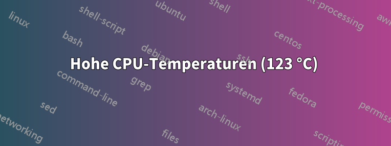 Hohe CPU-Temperaturen (123 °C)