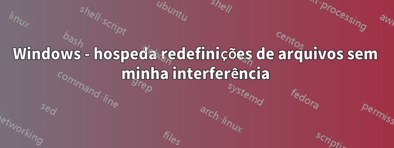 Windows - hospeda redefinições de arquivos sem minha interferência