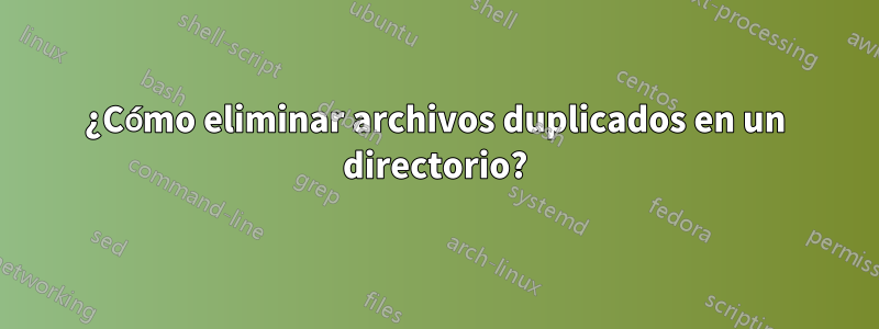 ¿Cómo eliminar archivos duplicados en un directorio?