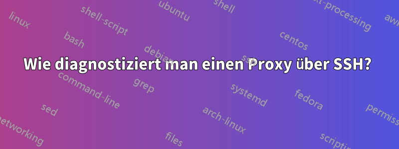 Wie diagnostiziert man einen Proxy über SSH?