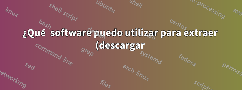 ¿Qué software puedo utilizar para extraer (descargar) una wiki de MediaWiki?