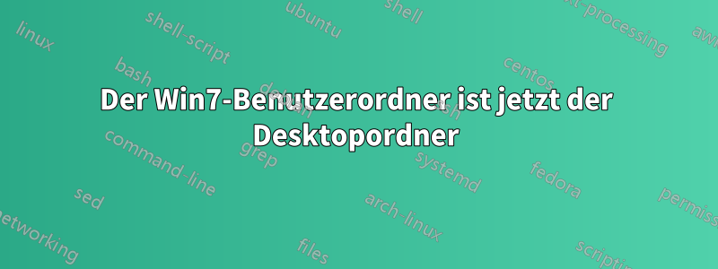 Der Win7-Benutzerordner ist jetzt der Desktopordner