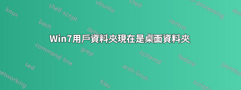 Win7用戶資料夾現在是桌面資料夾