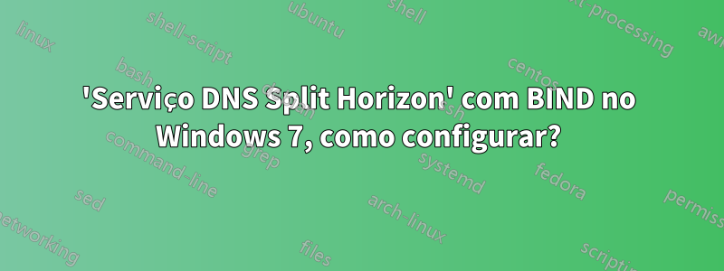 'Serviço DNS Split Horizon' com BIND no Windows 7, como configurar?