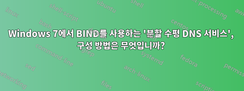 Windows 7에서 BIND를 사용하는 '분할 수평 DNS 서비스', 구성 방법은 무엇입니까?