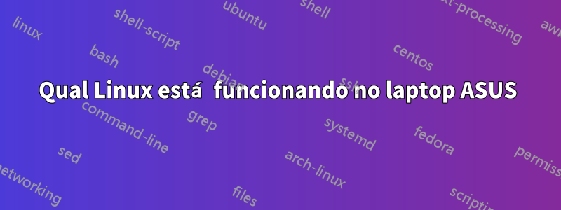 Qual Linux está funcionando no laptop ASUS