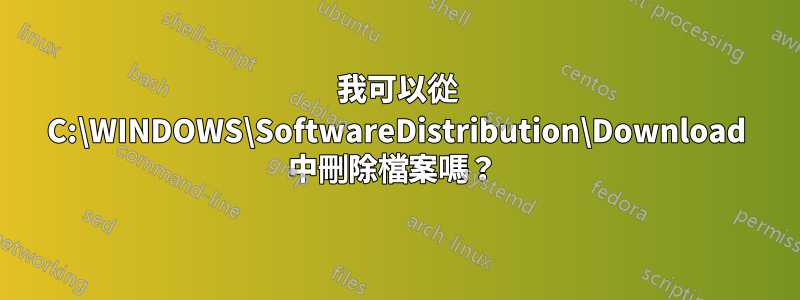 我可以從 C:\WINDOWS\SoftwareDistribution\Download 中刪除檔案嗎？ 