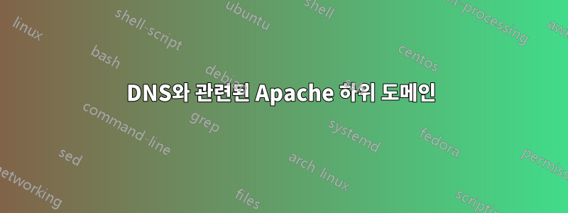 DNS와 관련된 Apache 하위 도메인