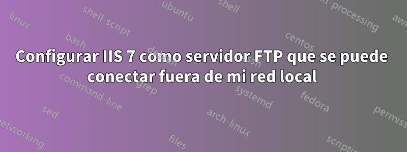 Configurar IIS 7 como servidor FTP que se puede conectar fuera de mi red local