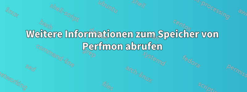 Weitere Informationen zum Speicher von Perfmon abrufen