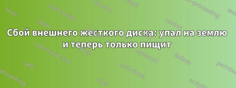 Сбой внешнего жесткого диска: упал на землю и теперь только пищит