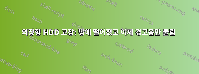 외장형 HDD 고장: 땅에 떨어졌고 이제 경고음만 울림