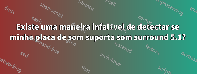 Existe uma maneira infalível de detectar se minha placa de som suporta som surround 5.1?