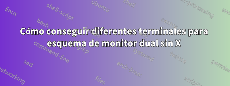 Cómo conseguir diferentes terminales para esquema de monitor dual sin X