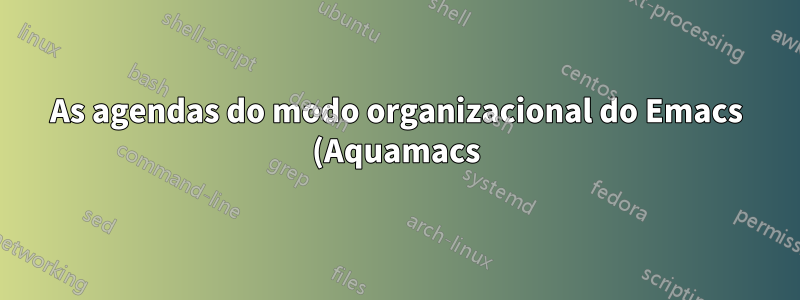 As agendas do modo organizacional do Emacs (Aquamacs) ficam subitamente vazias