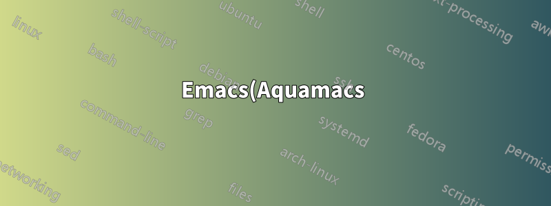 Emacs(Aquamacs) 조직 모드 의제가 갑자기 비어 있습니다.